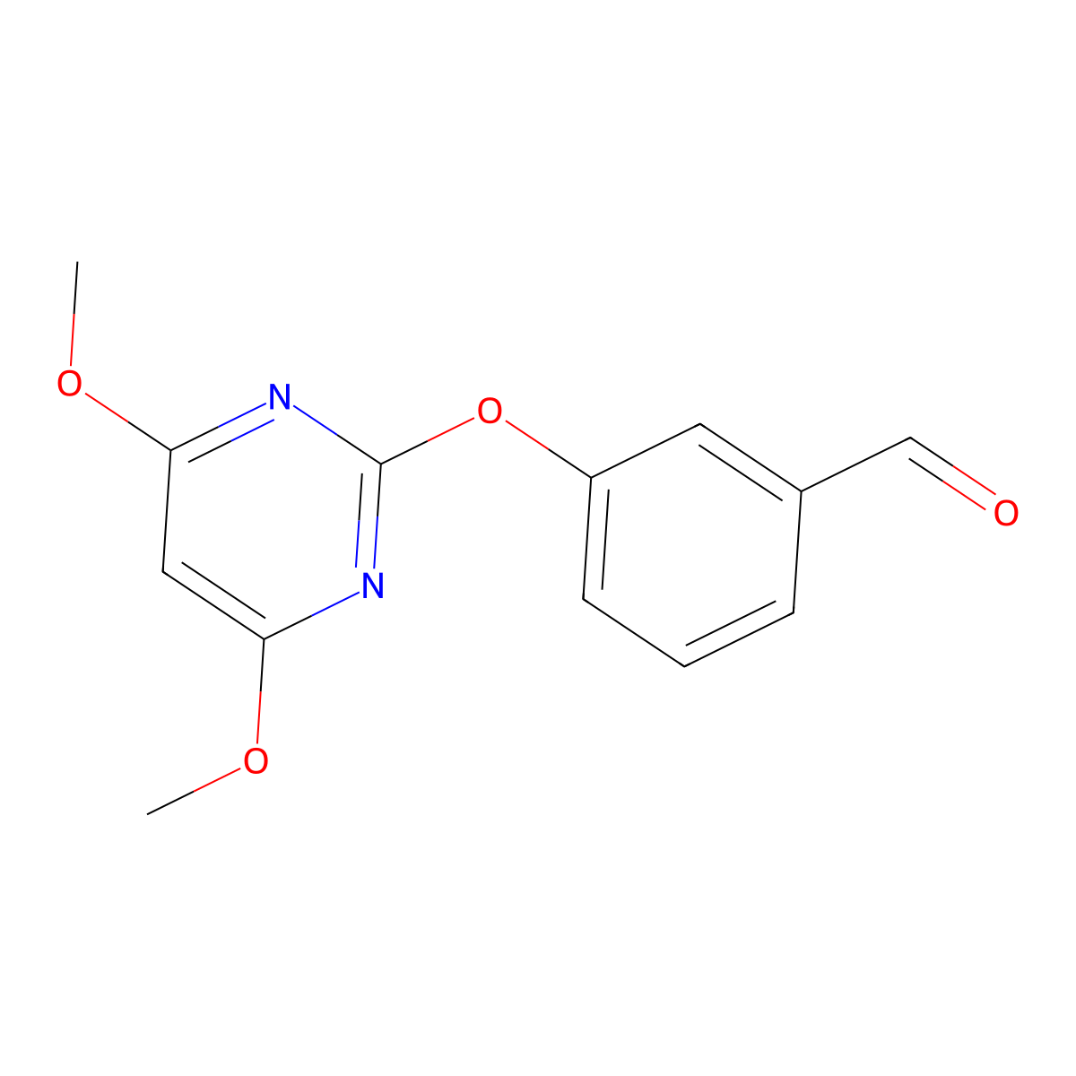 3-[(4,6-Dimethoxy-2-pyrimidinyl)oxy]benzaldehyde molecular structure, CAS 491871-35-3