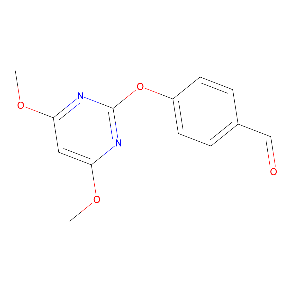 4-[(4,6-Dimethoxy-2-pyrimidinyl)oxy]benzaldehyde molecular structure, CAS 491871-36-4