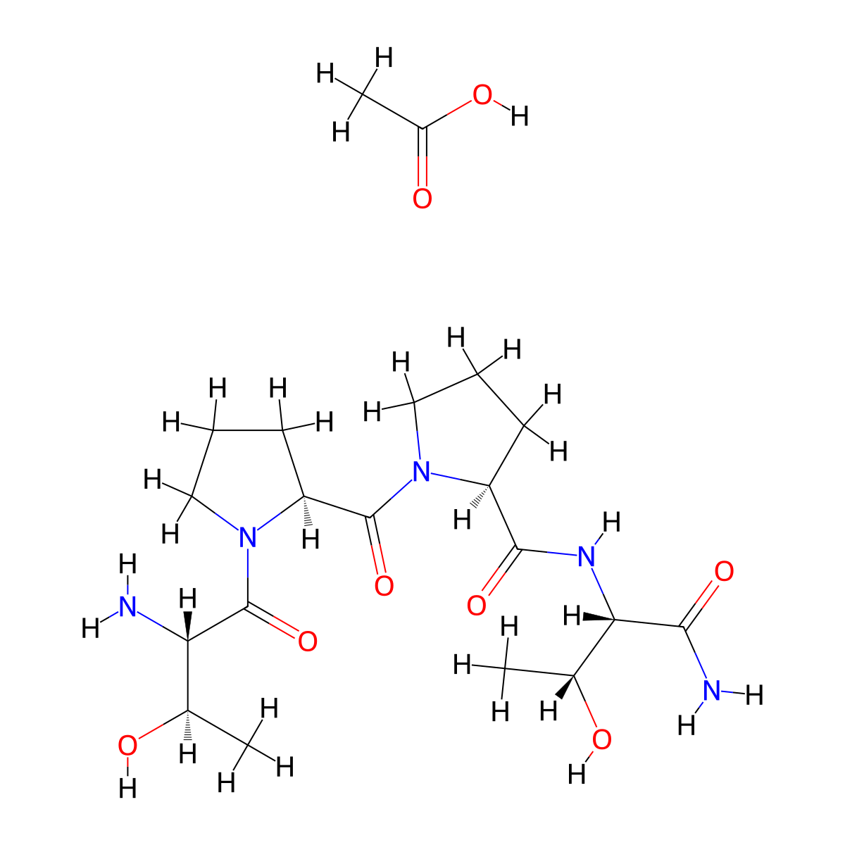 Rapastinel acetate molecular structure, CAS 491872-39-0