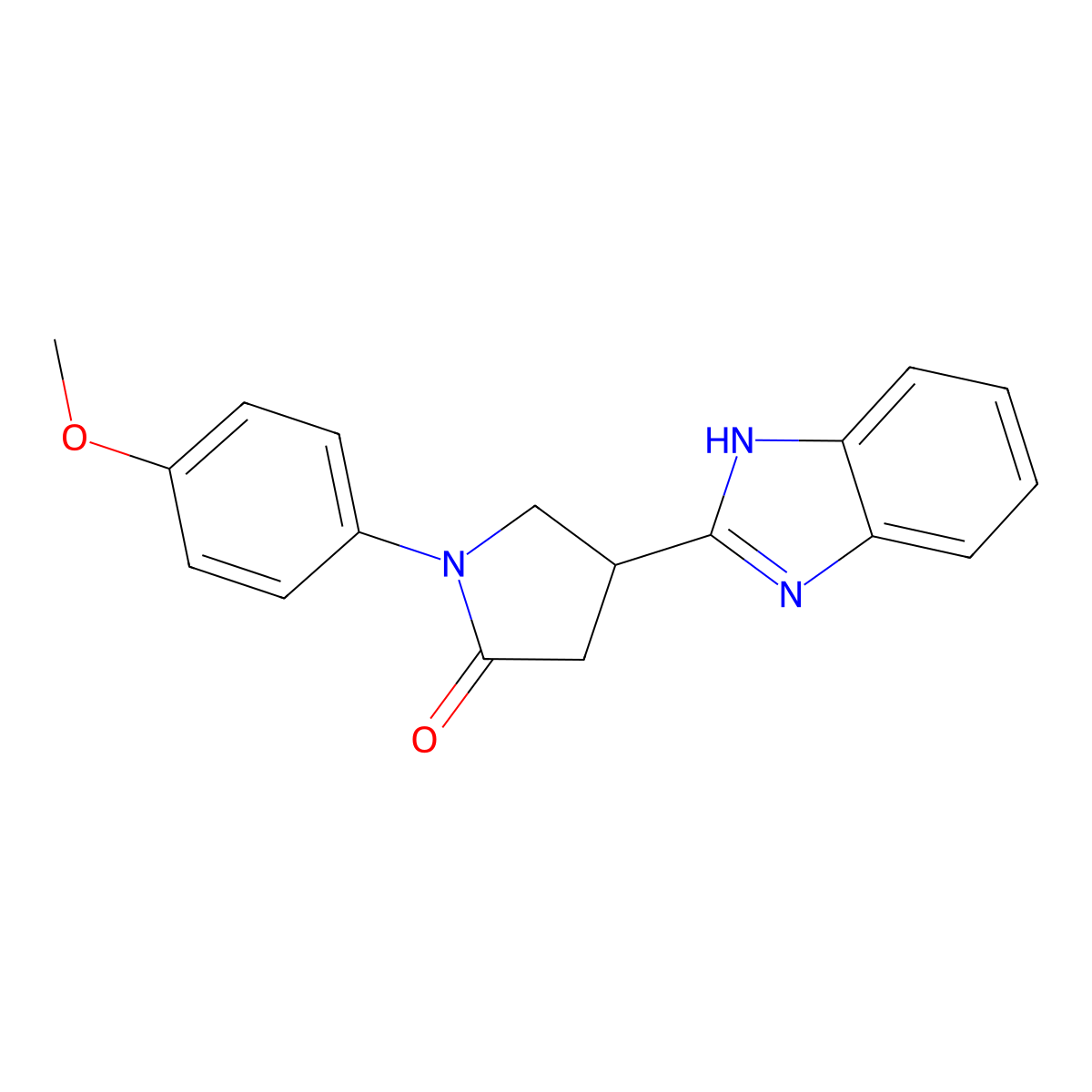 4-(1H-benzimidazol-2-yl)-1-(4-methoxyphenyl)pyrrolidin-2-one molecular structure, CAS 491874-25-0