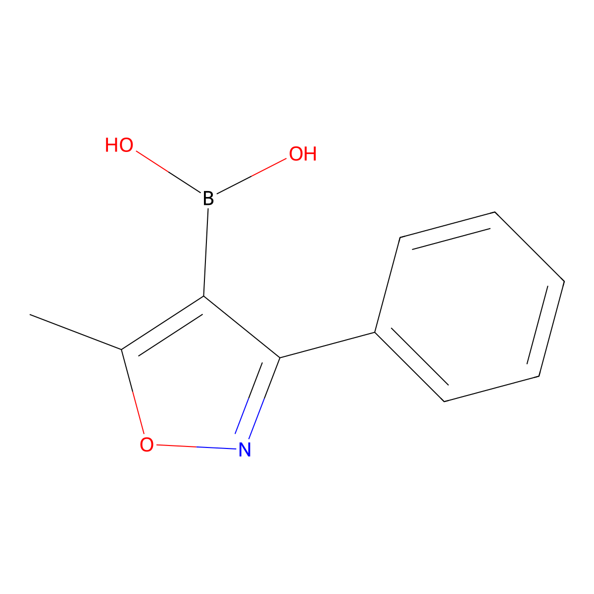 5-Methyl-3-Phenyl-4-Isoxazolylboronic Acid molecular structure, CAS 491876-01-8