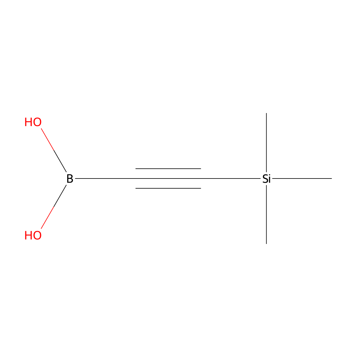 Trimethylsilylethynylboronic acid molecular structure, CAS 491876-41-6