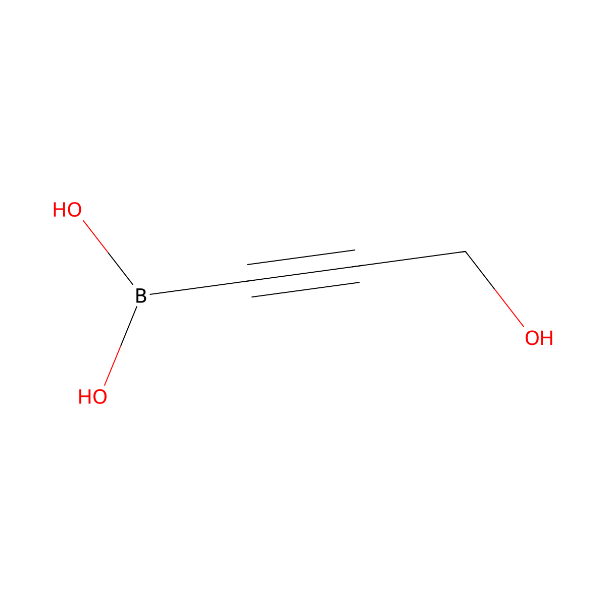 (3-Hydroxyprop-1-yn-1-yl)boronic acid molecular structure, CAS 491876-42-7