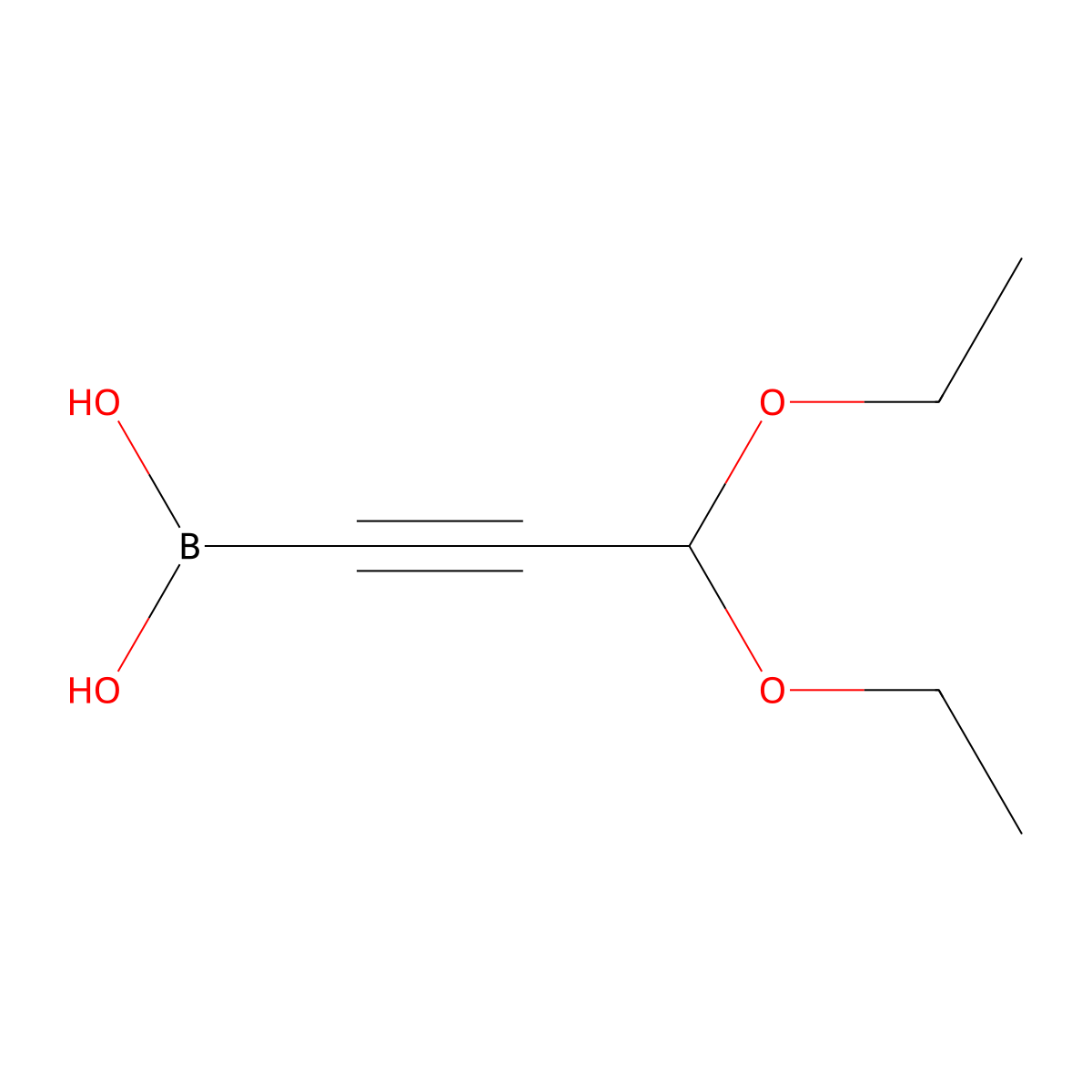 (3,3-Diethoxyprop-1-yn-1-yl)boronic acid molecular structure, CAS 491876-43-8