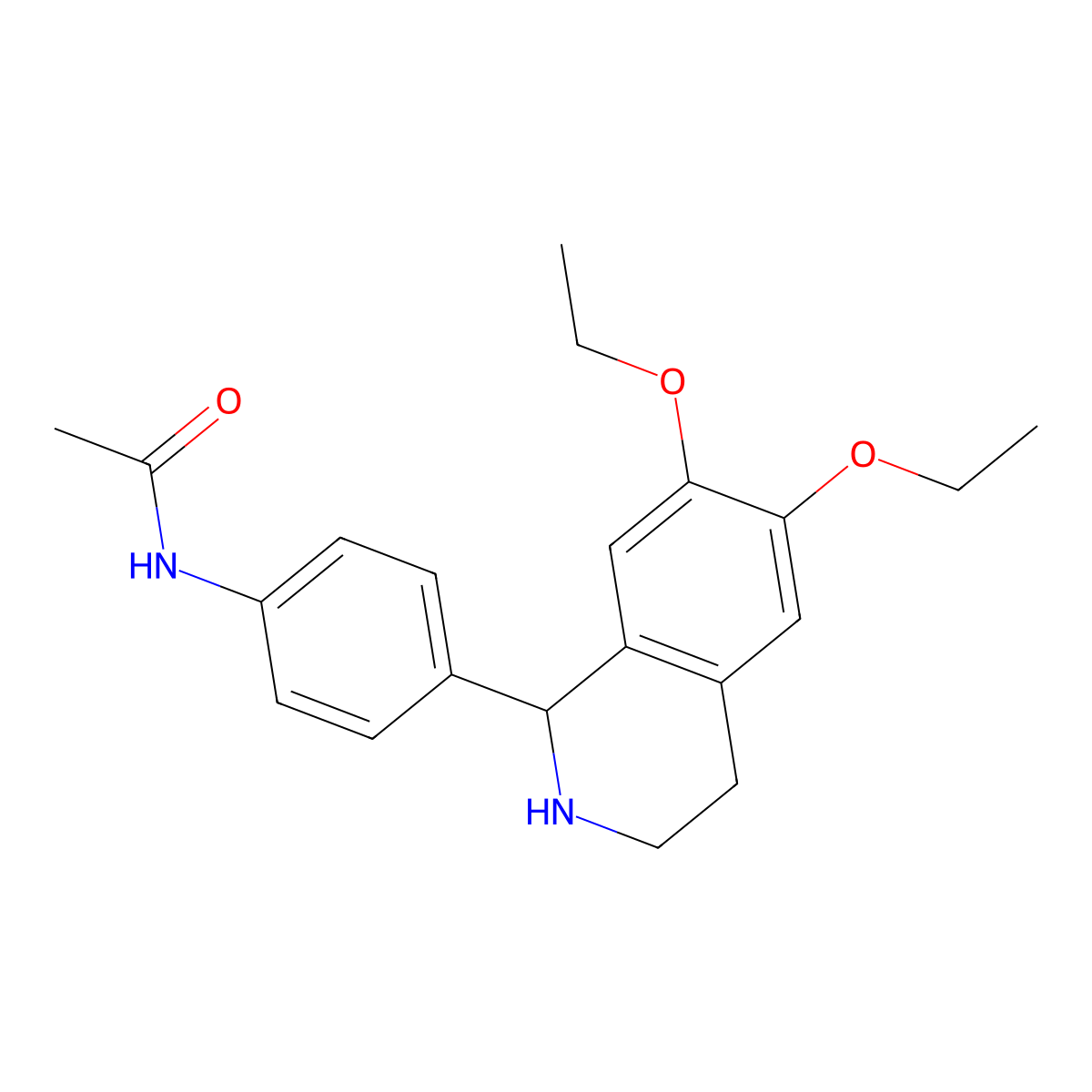 N-[4-(6,7-Diethoxy-1,2,3,4-tetrahydro-1-isoquinolinyl)phenyl]acetamide molecular structure, CAS 491876-96-1