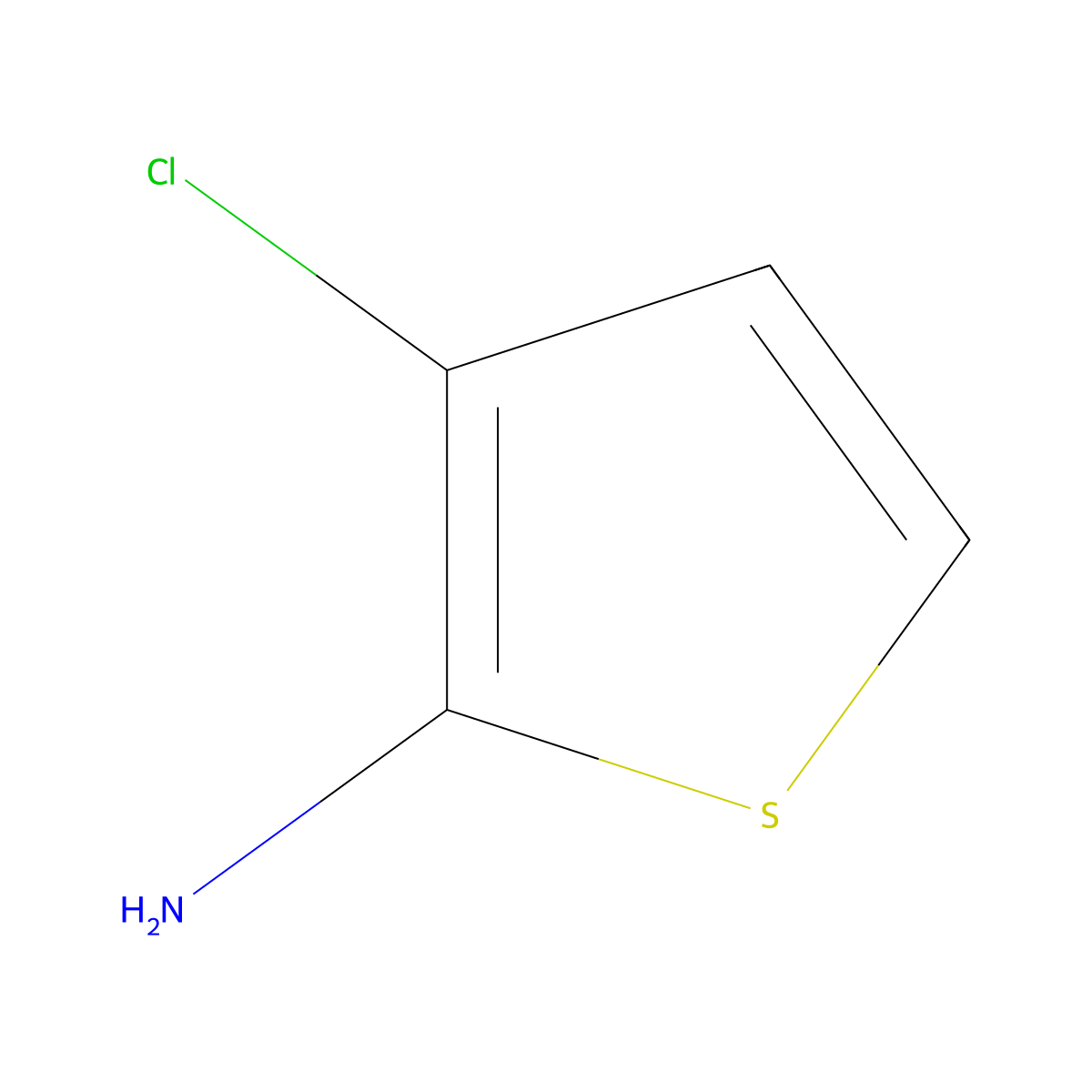 3-Chlorothiophen-2-amine molecular structure, CAS 491879-26-6