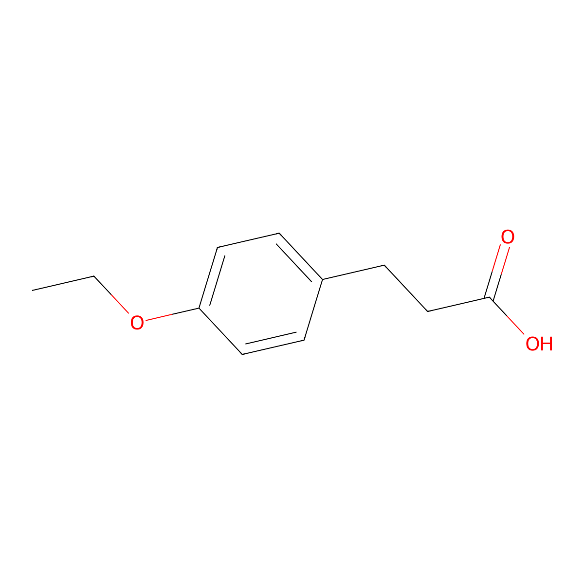 3-(4-Ethoxyphenyl)propanoic acid molecular structure, CAS 4919-34-0