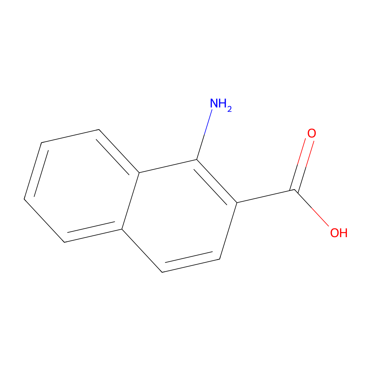 1-Amino-2-naphthoic acid molecular structure, CAS 4919-43-1