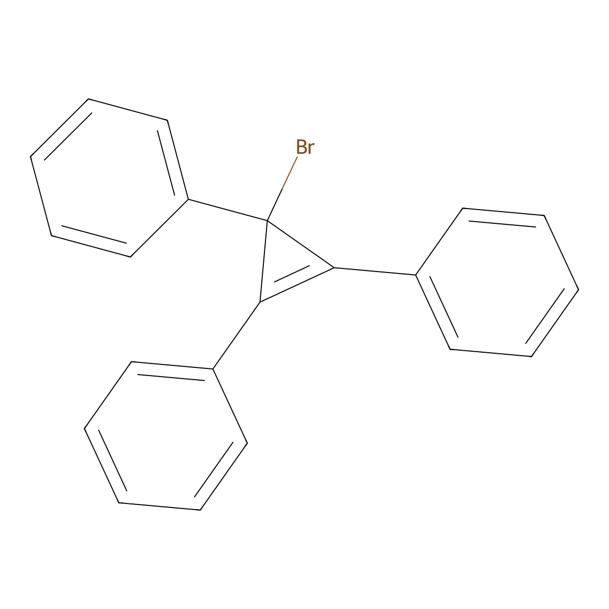Cyclopropenylium, triphenyl-, bromide molecular structure, CAS 4919-51-1
