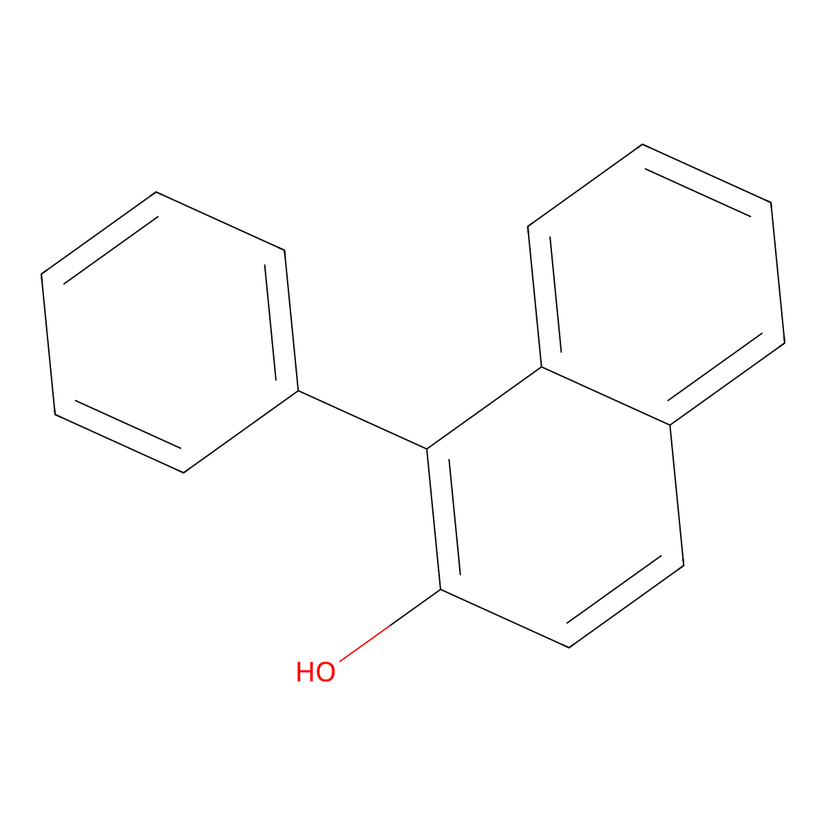 1-Phenylnaphthalen-2-ol molecular structure, CAS 4919-96-4