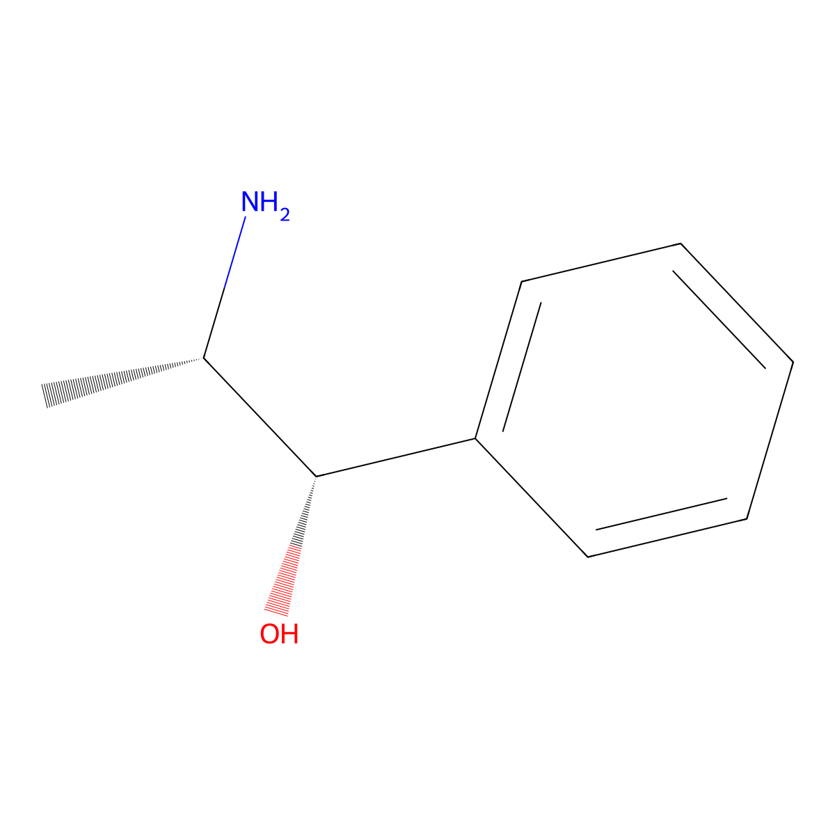 Cathine molecular structure, CAS 492-39-7