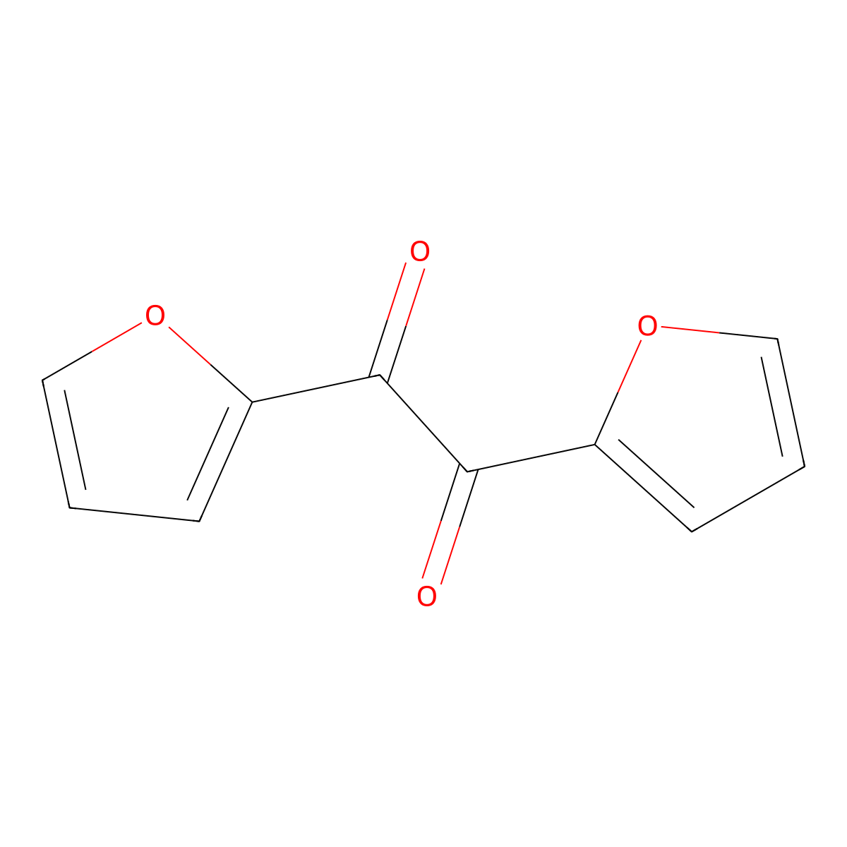 Furil molecular structure, CAS 492-94-4