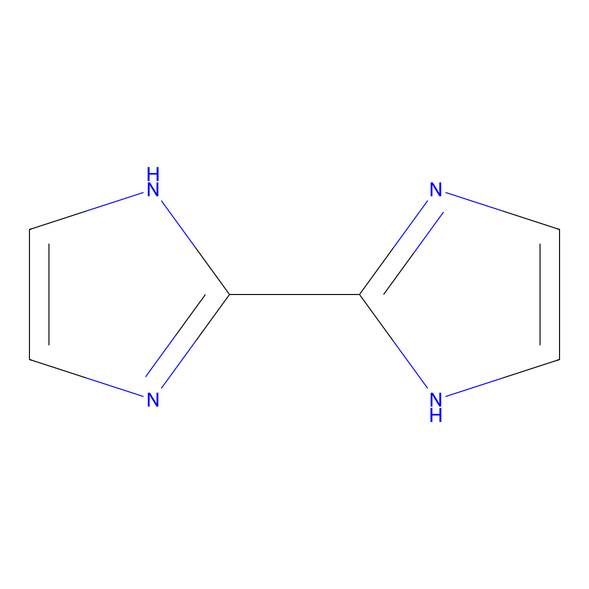 2,2'-Biimidazole molecular structure, CAS 492-98-8