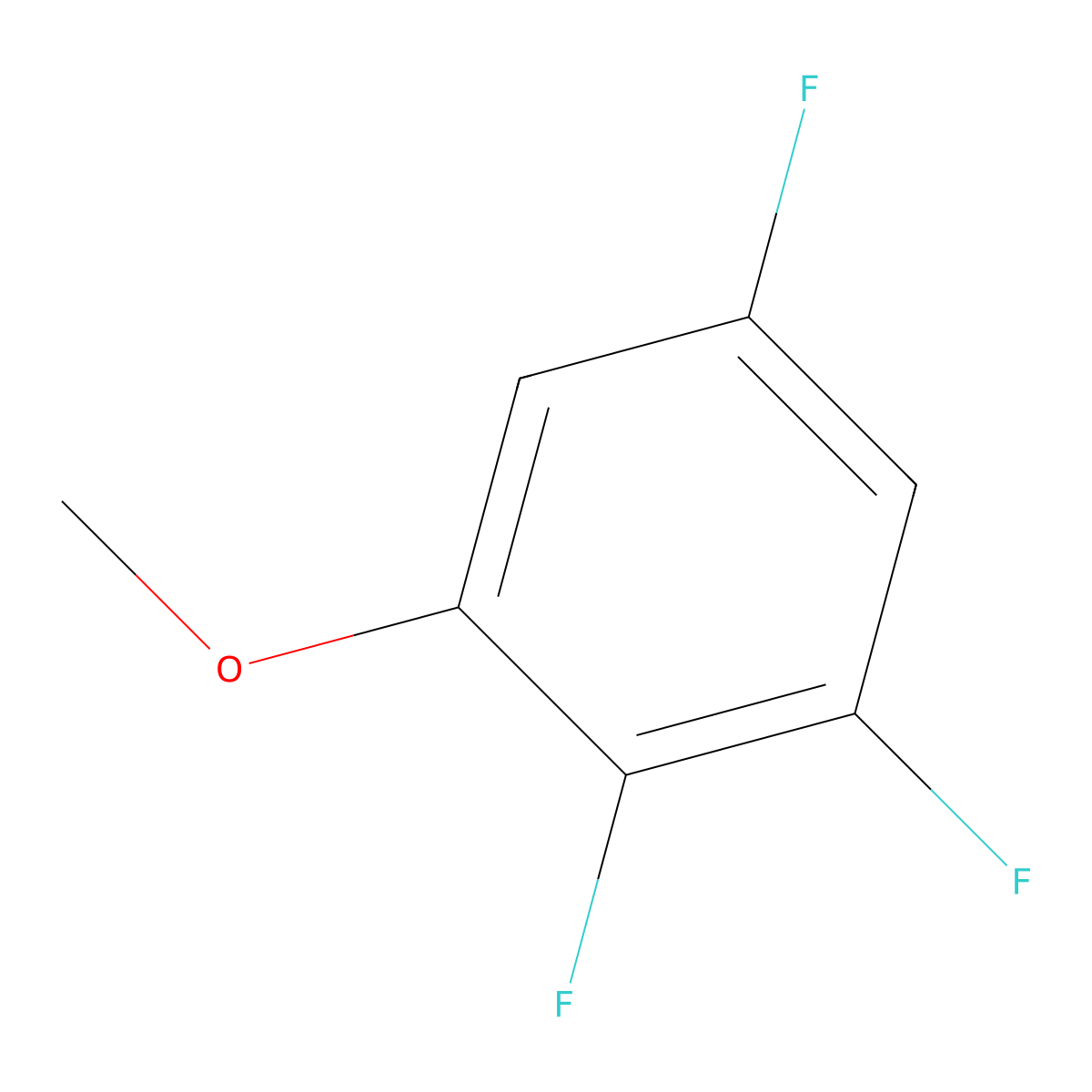 1,2,5-Trifluoro-3-methoxybenzene molecular structure, CAS 4920-36-9