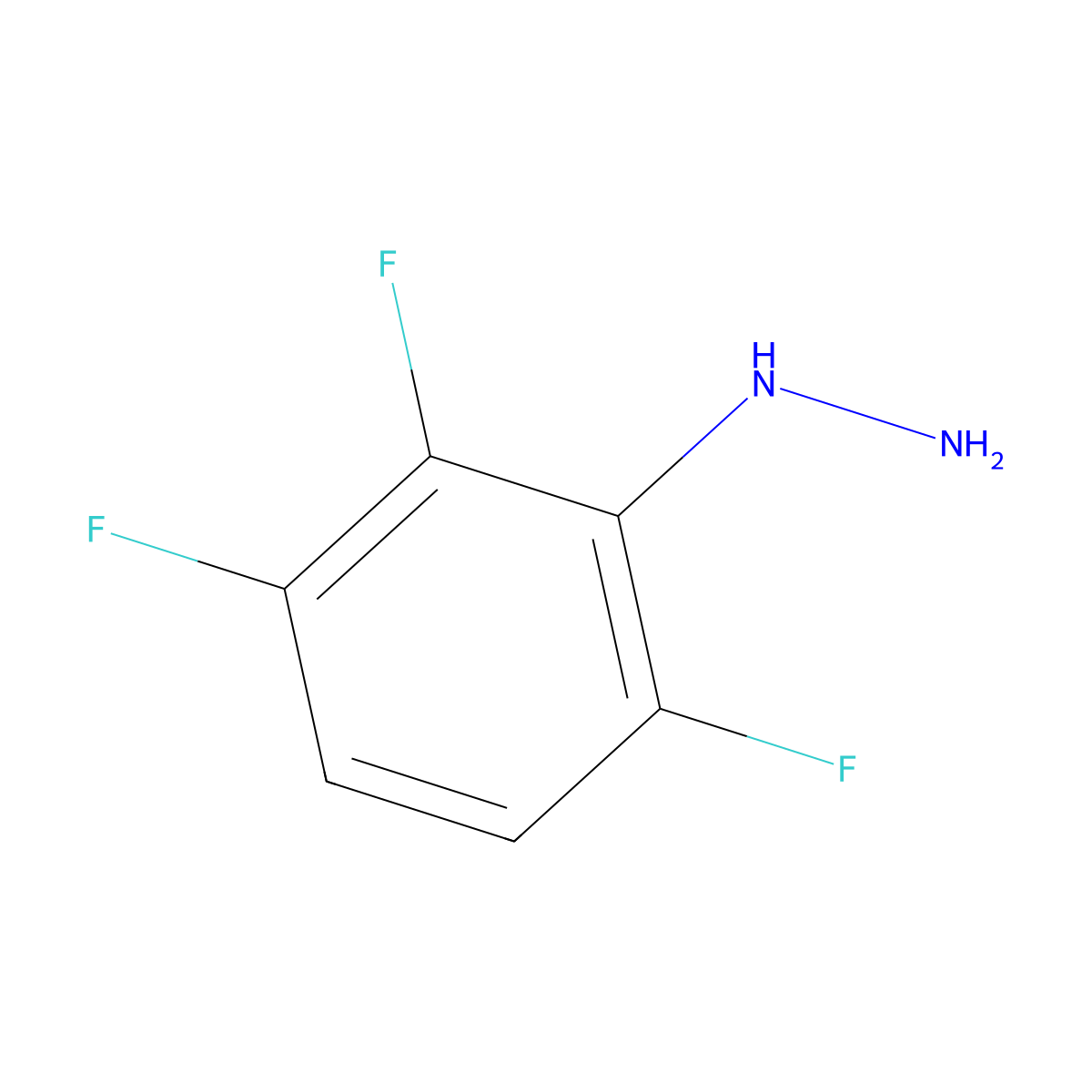 (2,3,6-Trifluorophenyl)hydrazine molecular structure, CAS 4920-37-0