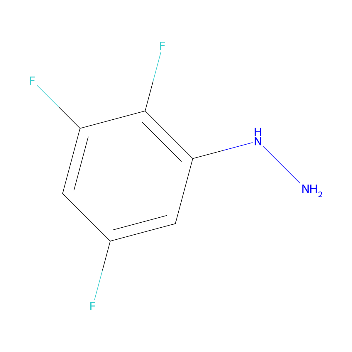 (2,3,5-Trifluorophenyl)hydrazine molecular structure, CAS 4920-39-2