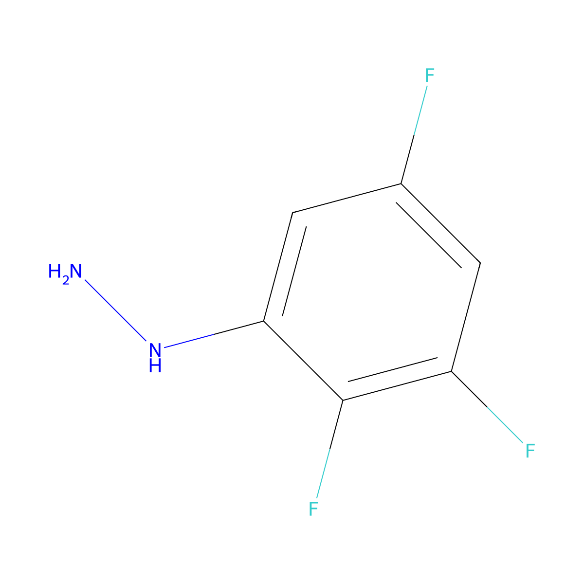 (2,3,5-Trifluorophenyl)hydrazine molecular structure, CAS 4920-39-2