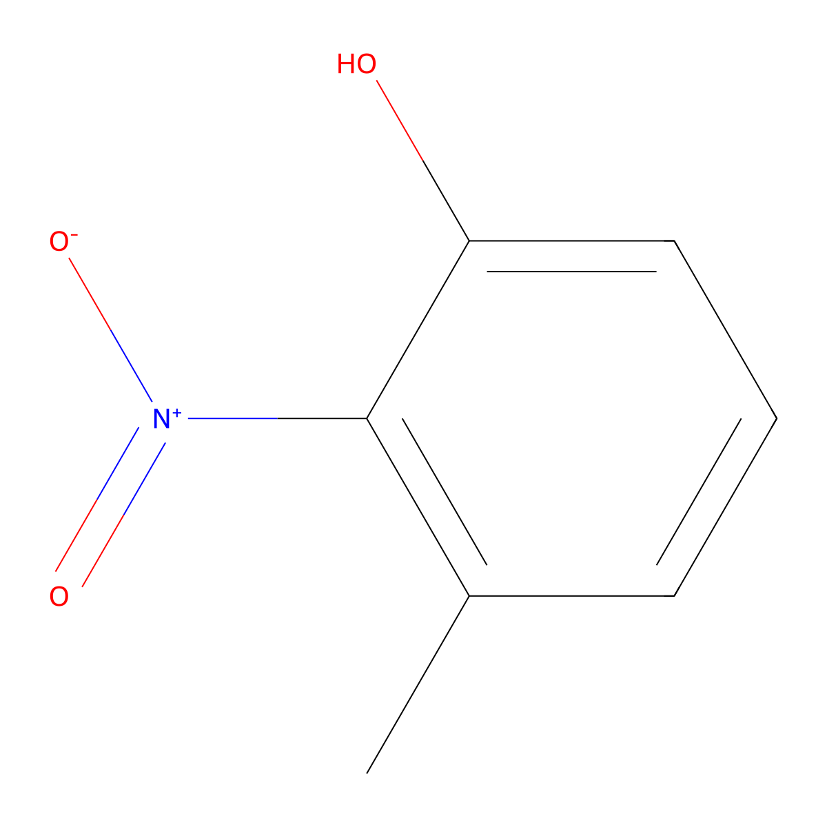 3-Methyl-2-nitrophenol molecular structure, CAS 4920-77-8