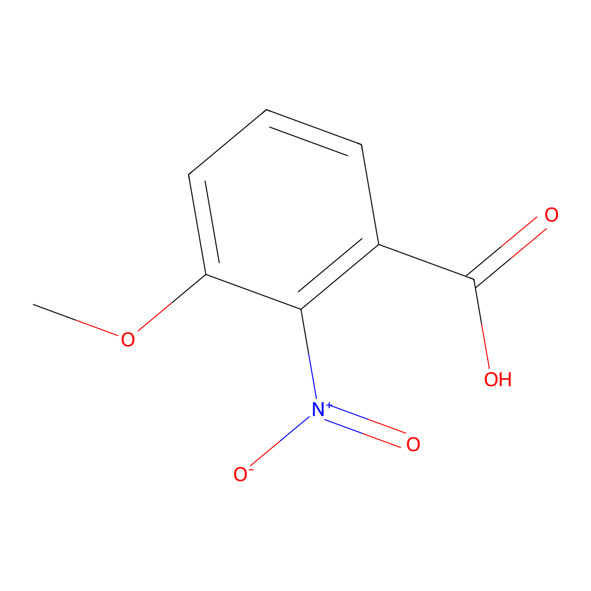 3-Methoxy-2-nitrobenzoic acid molecular structure, CAS 4920-80-3