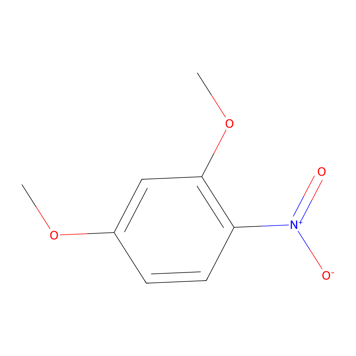 2,4-Dimethoxy-1-nitrobenzene molecular structure, CAS 4920-84-7