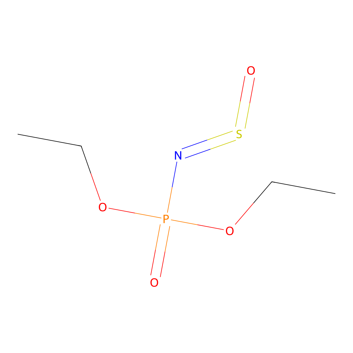 Diethyl N-(oxo-lambda~4~-sulfanylidene)phosphoramidate molecular structure, CAS 4921-73-7