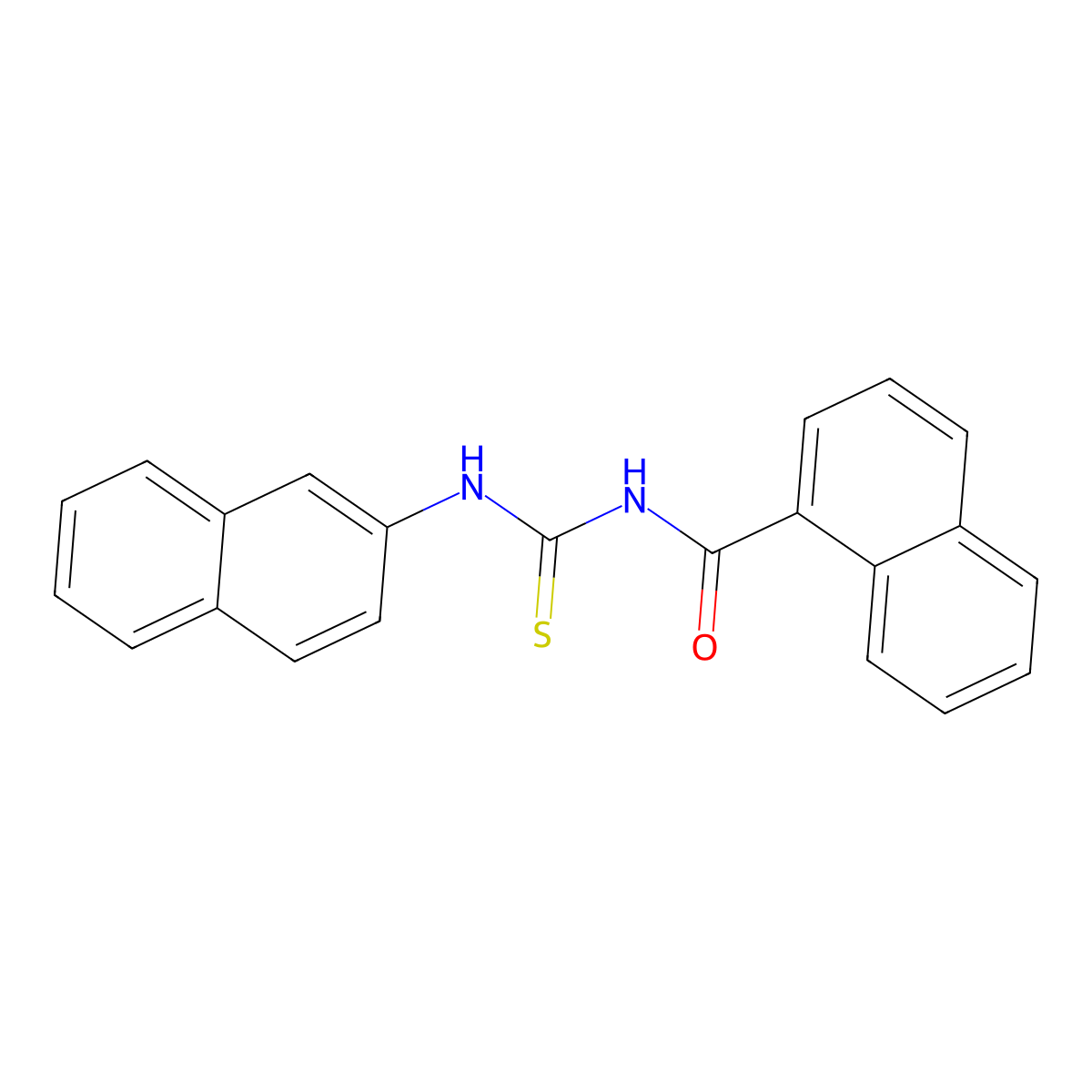 N-(naphthalen-2-ylcarbamothioyl)naphthalene-1-carboxamide molecular structure, CAS 4921-95-3