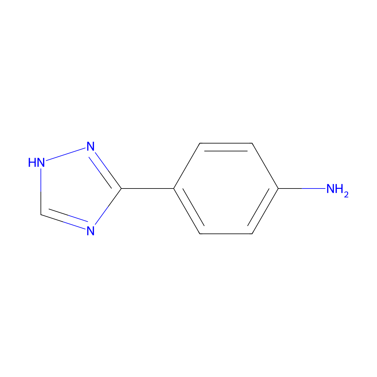 4-(4H-1,2,4-triazol-3-yl)aniline molecular structure, CAS 4922-51-4
