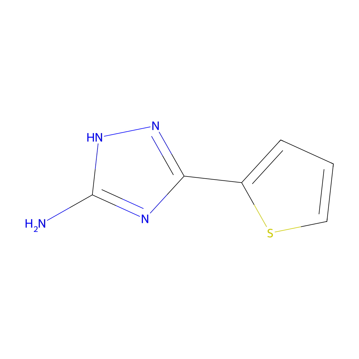 5-(thiophen-2-yl)-4H-1,2,4-triazol-3-amine molecular structure, CAS 4922-99-0