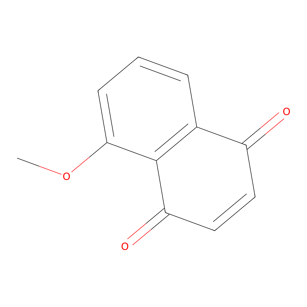 1,4-Naphthalenedione, 5-methoxy- molecular structure, CAS 4923-61-9