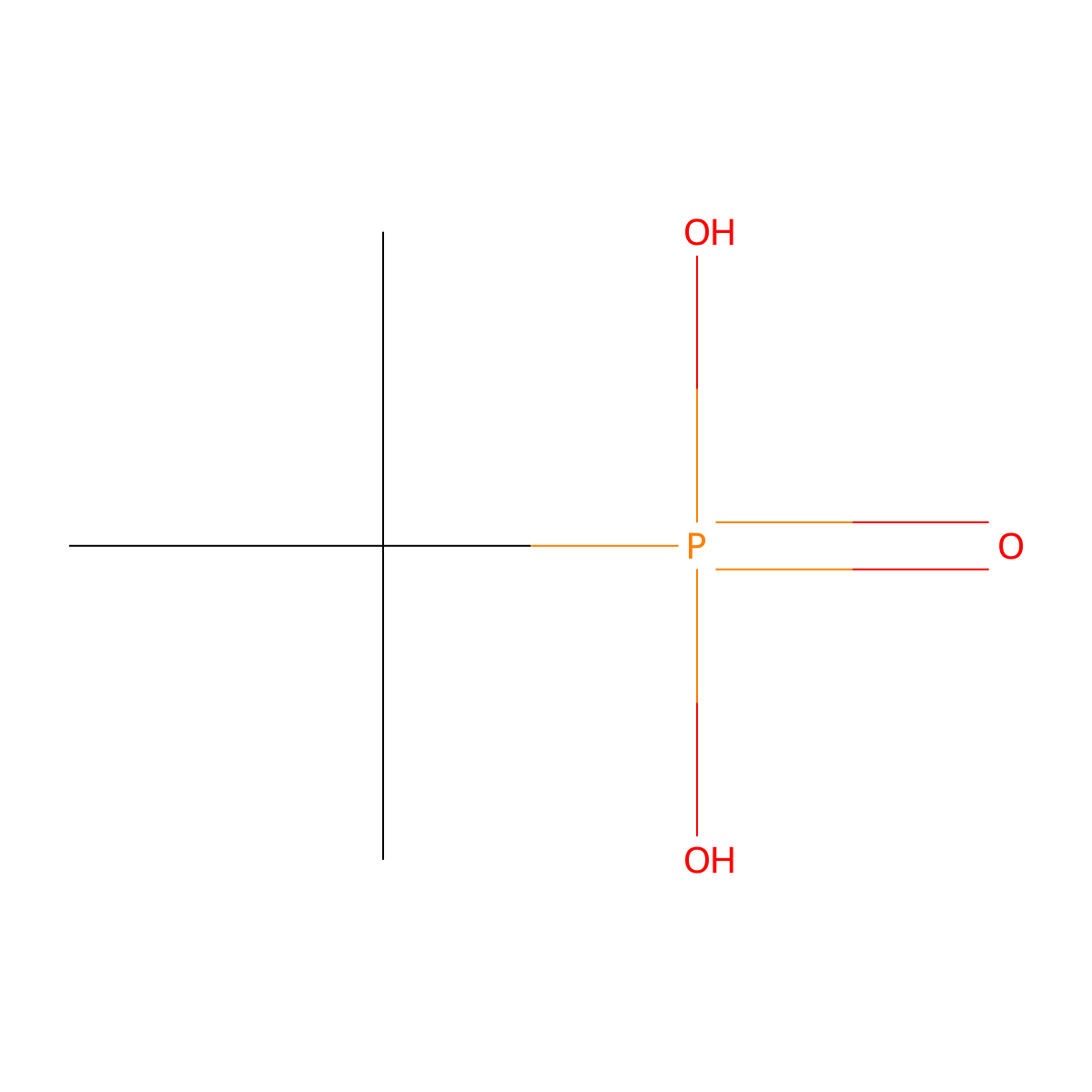 Phosphonic acid, (1,1-dimethylethyl)- molecular structure, CAS 4923-84-6