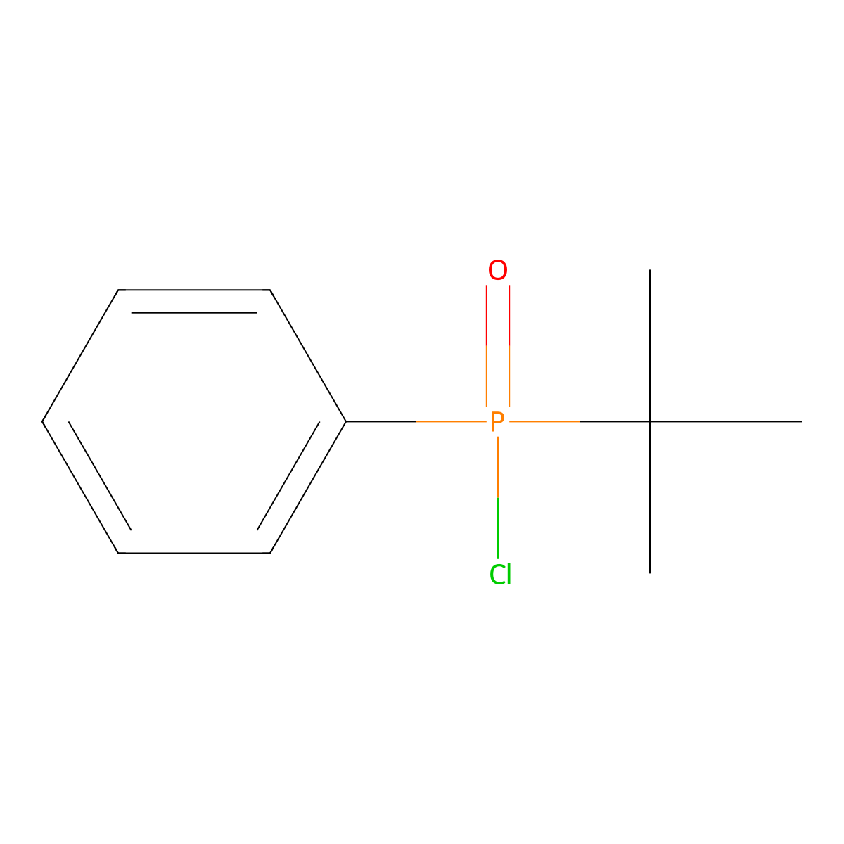 (1,1-Dimethylethyl)phenylphosphinic chloride molecular structure, CAS 4923-85-7