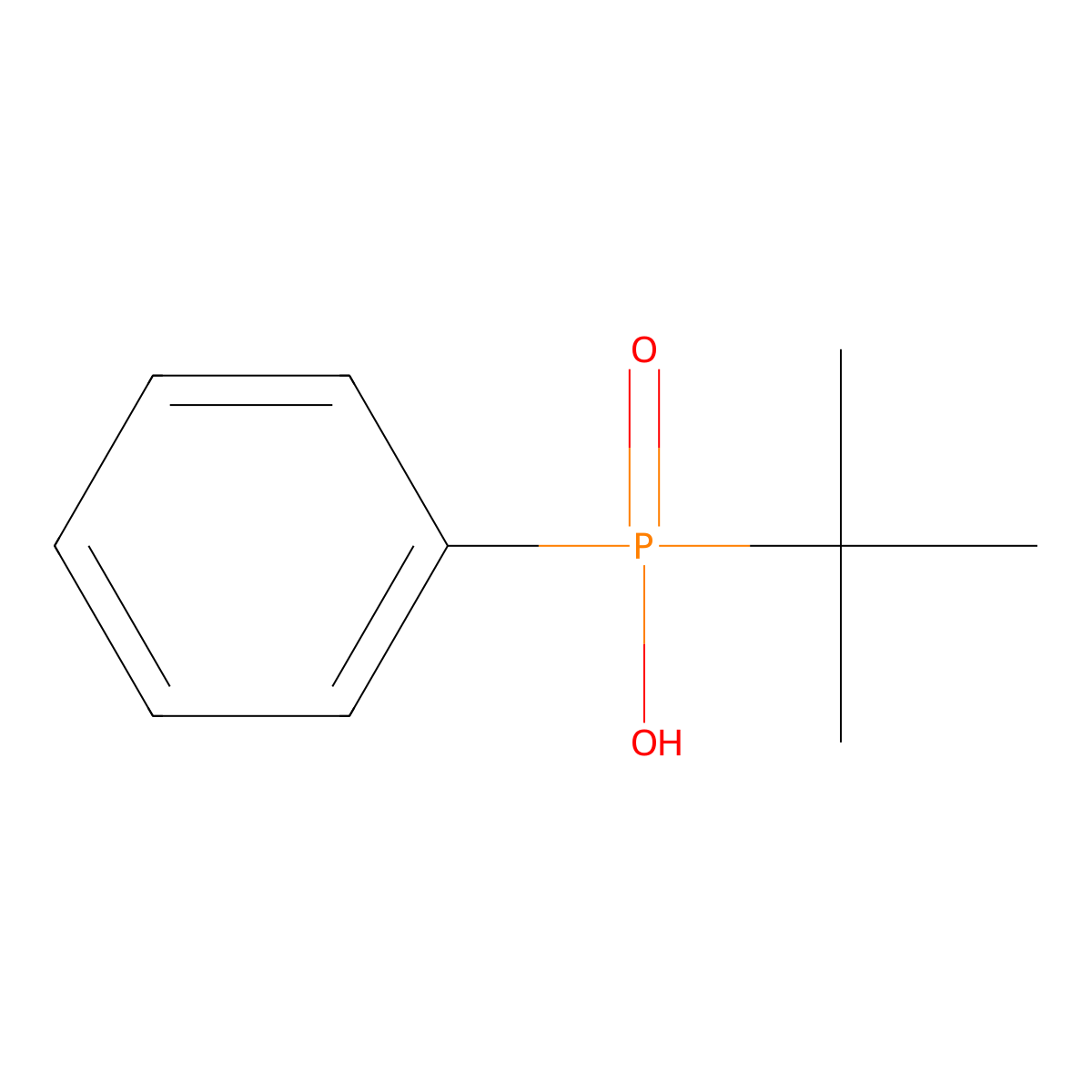 tert-Butylphenylphosphinic acid molecular structure, CAS 4923-86-8