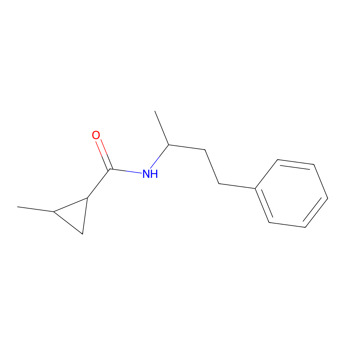 2-methyl-N-(4-phenylbutan-2-yl)cyclopropane-1-carboxamide molecular structure, CAS 492426-02-5