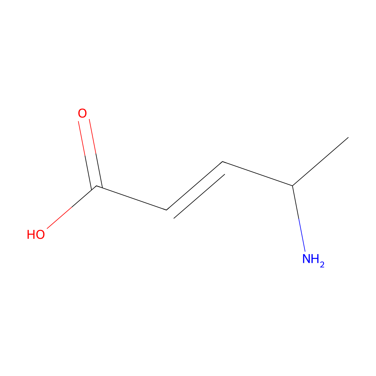 4-Aminopent-2-enoic acid molecular structure, CAS 492432-46-9