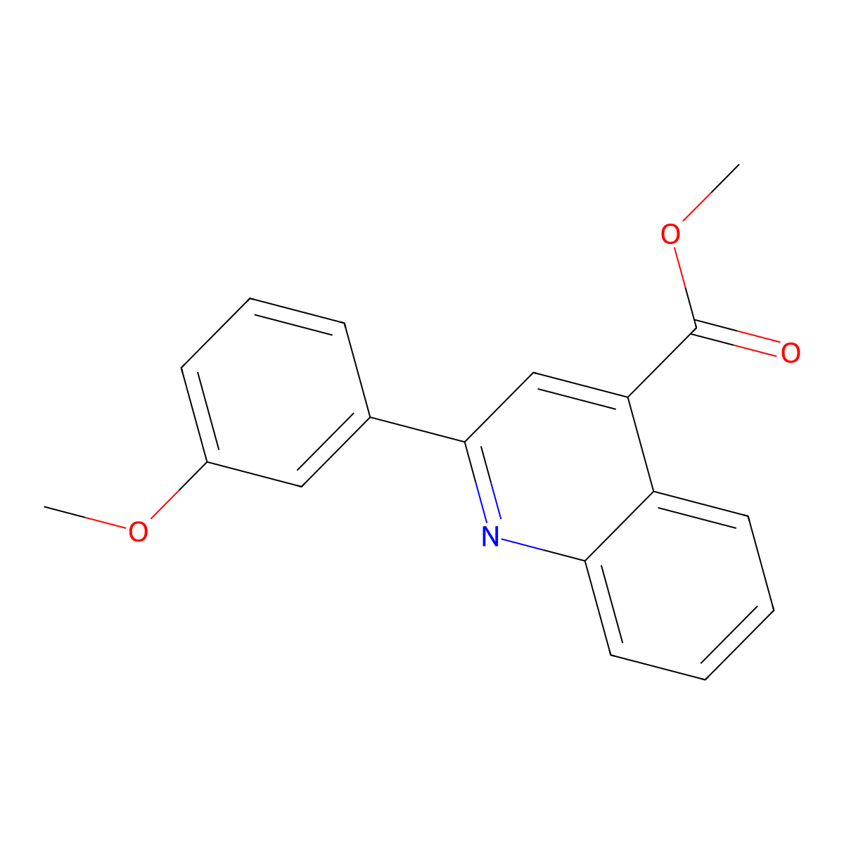 Methyl 2-(3-methoxyphenyl)quinoline-4-carboxylate molecular structure, CAS 492432-86-7