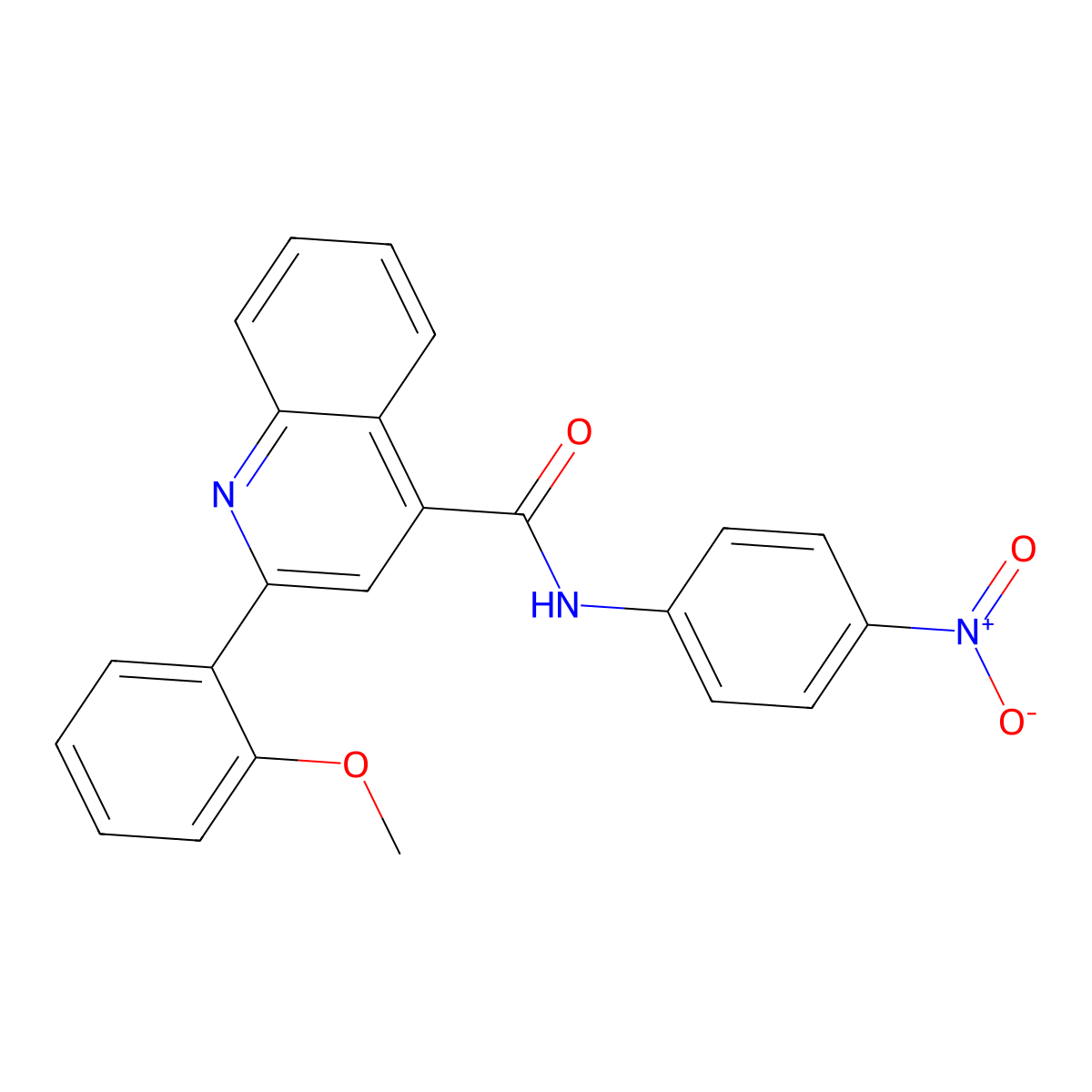 2-(2-methoxyphenyl)-N-(4-nitrophenyl)quinoline-4-carboxamide molecular structure, CAS 492438-37-6
