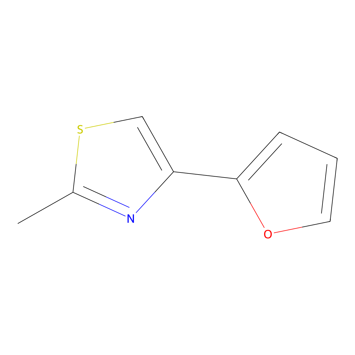4-(2-Furyl)-2-methylthiazole molecular structure, CAS 492440-71-8