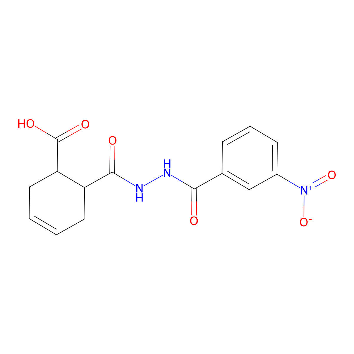 4-Cyclohexene-1,2-dicarboxylic acid, mono[2-(3-nitrobenzoyl)hydrazide] molecular structure, CAS 492441-22-2