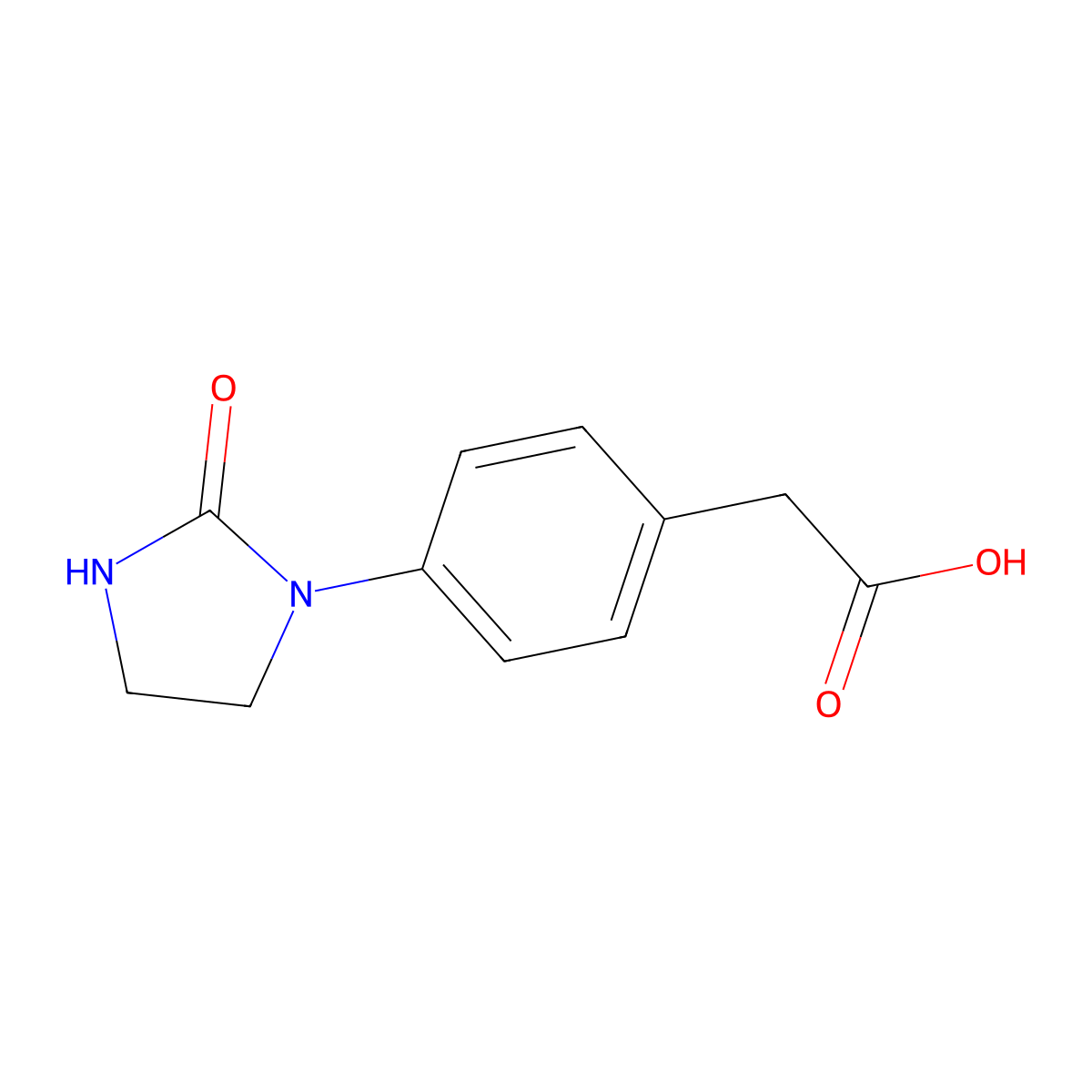 2-(4-(2-Oxoimidazolidin-1-yl)phenyl)acetic acid molecular structure, CAS 492445-92-8
