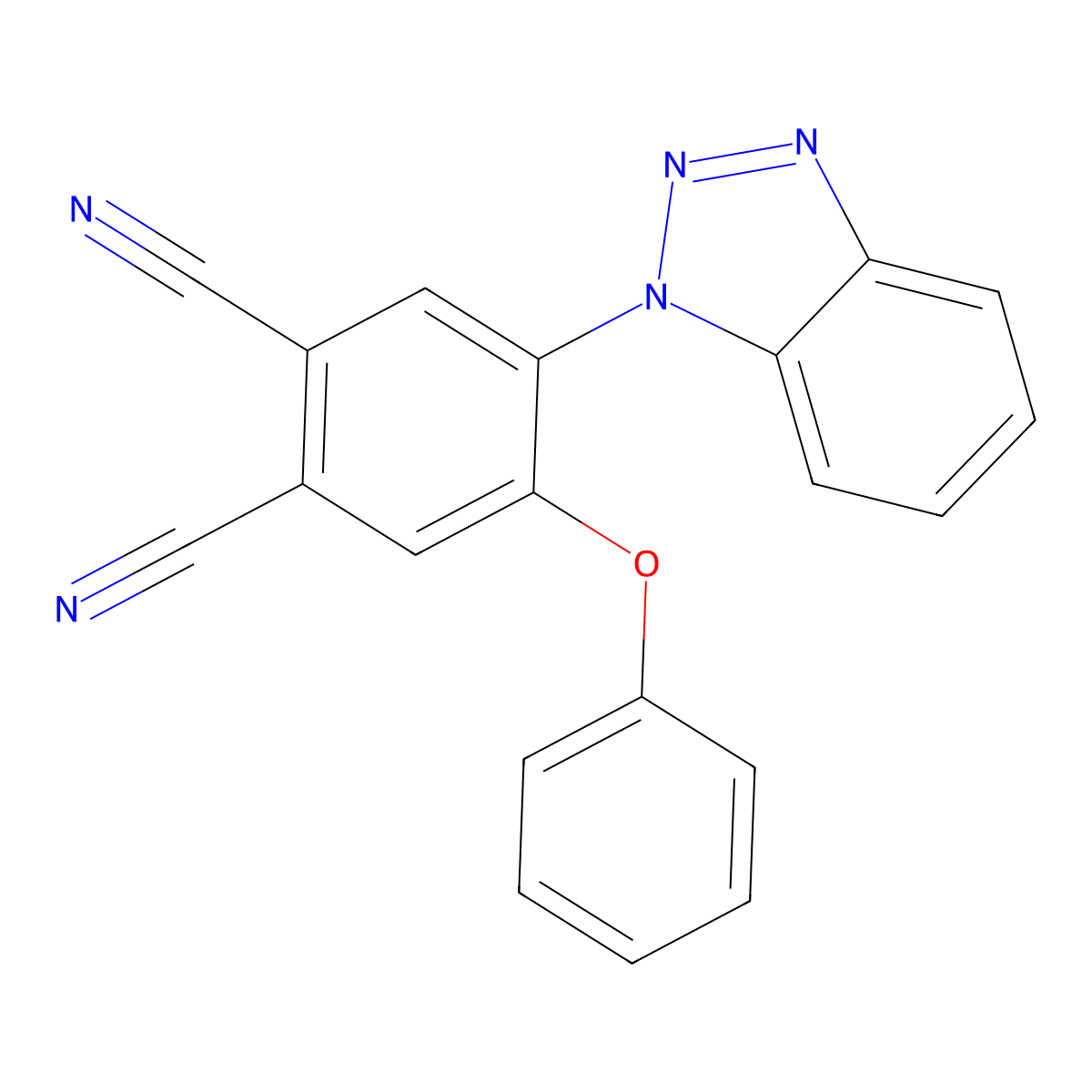 4-(Benzotriazol-1-yl)-5-phenoxybenzene-1,2-dicarbonitrile molecular structure, CAS 492447-02-6