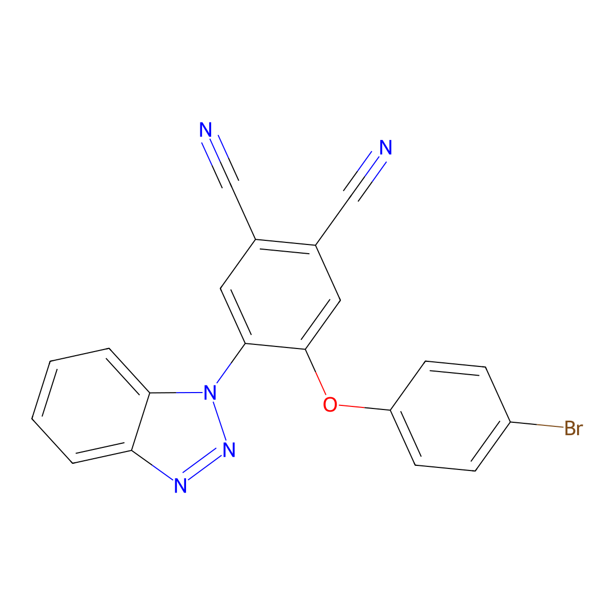 4-(Benzotriazol-1-yl)-5-(4-bromophenoxy)benzene-1,2-dicarbonitrile molecular structure, CAS 492447-06-0