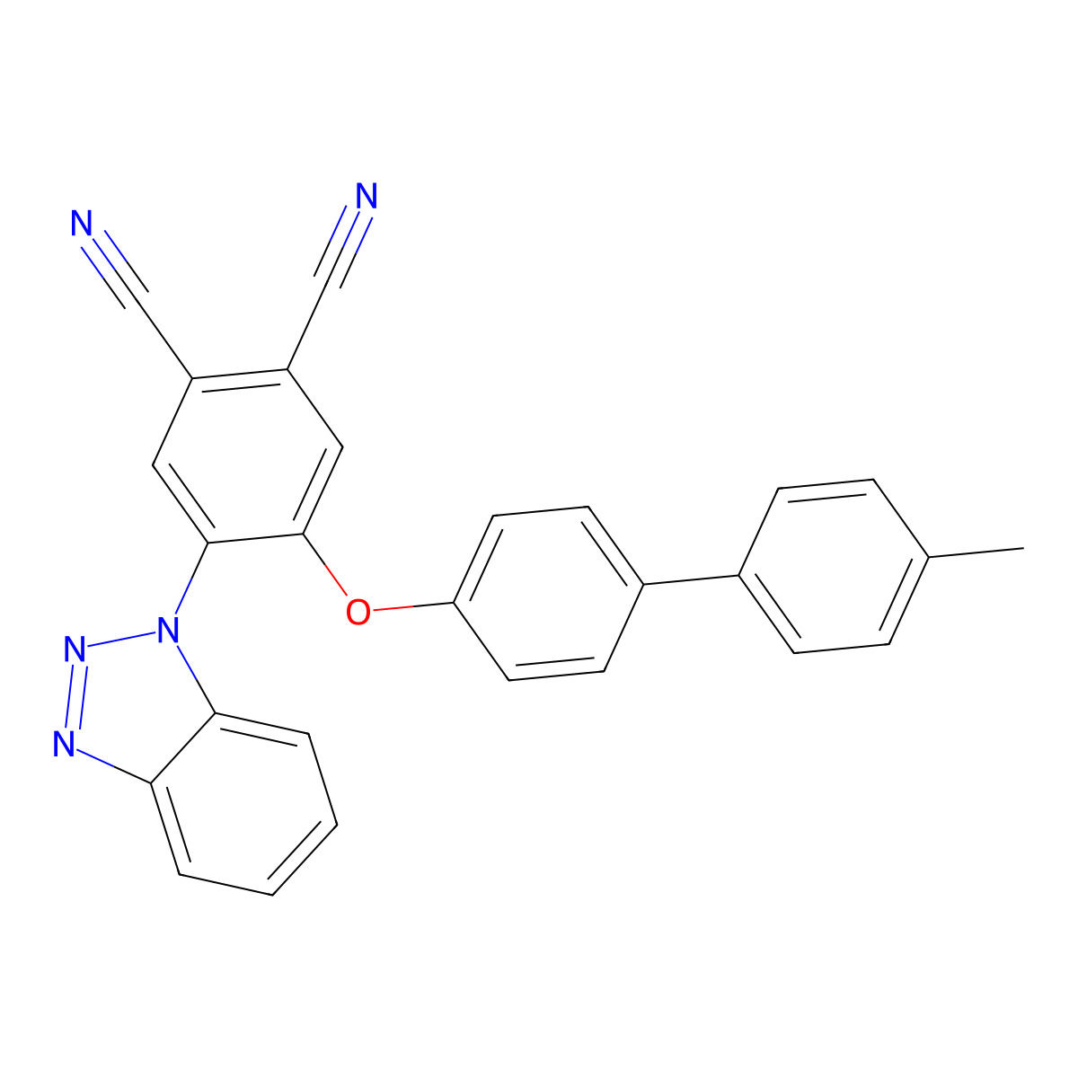 4-(Benzotriazol-1-yl)-5-[4-(4-methylphenyl)phenoxy]benzene-1,2-dicarbonitrile molecular structure, CAS 492447-08-2