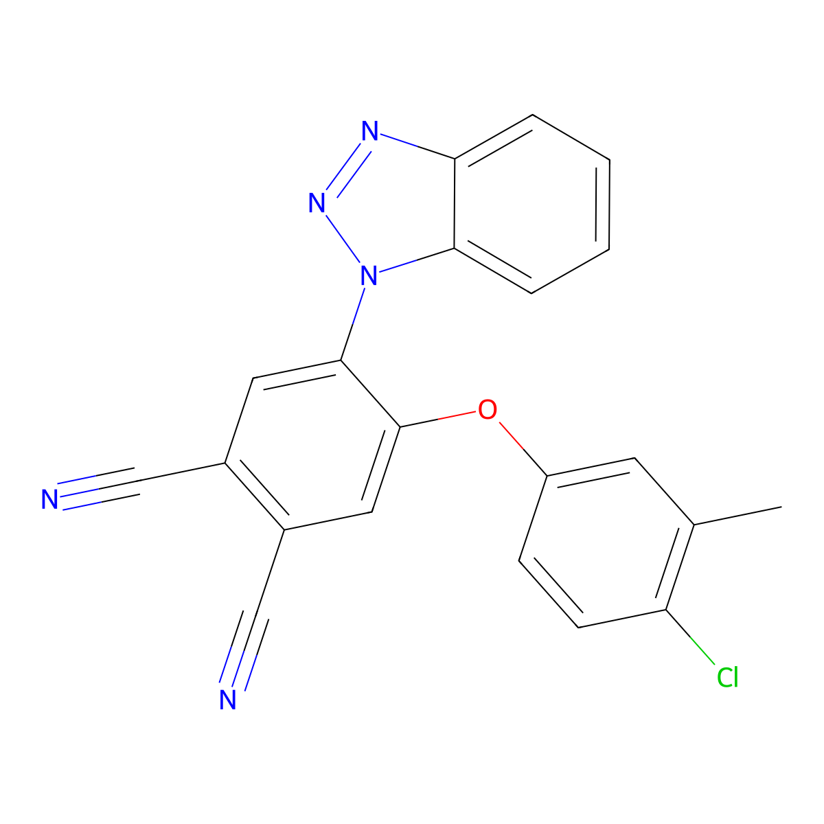 4-(Benzotriazol-1-yl)-5-(4-chloro-3-methylphenoxy)benzene-1,2-dicarbonitrile molecular structure, CAS 492447-18-4