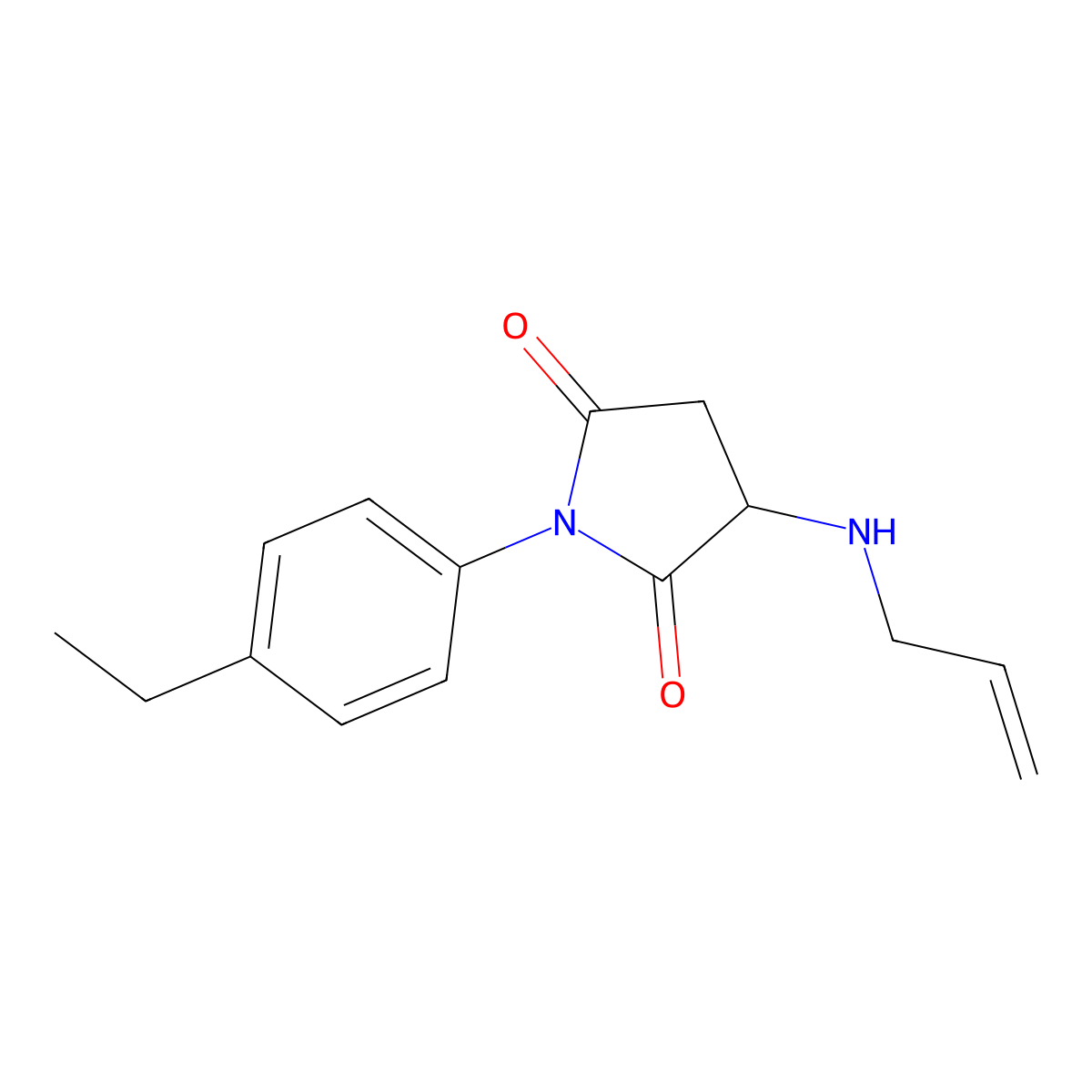 1-(4-Ethylphenyl)-3-(prop-2-enylamino)pyrrolidine-2,5-dione molecular structure, CAS 492457-77-9