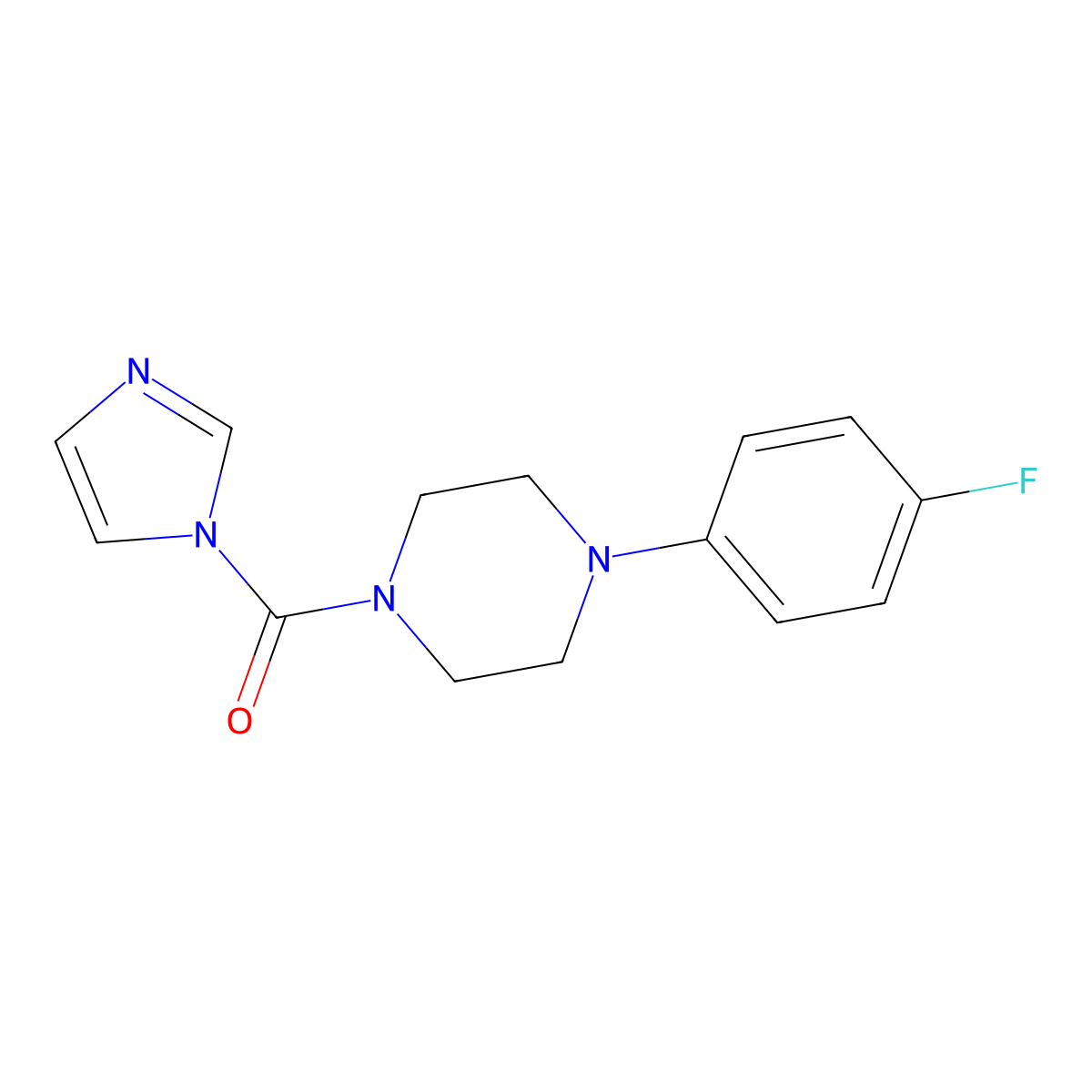 (4-(4-Fluorophenyl)piperazin-1-yl)(1H-imidazol-1-yl)methanone molecular structure, CAS 492464-17-2