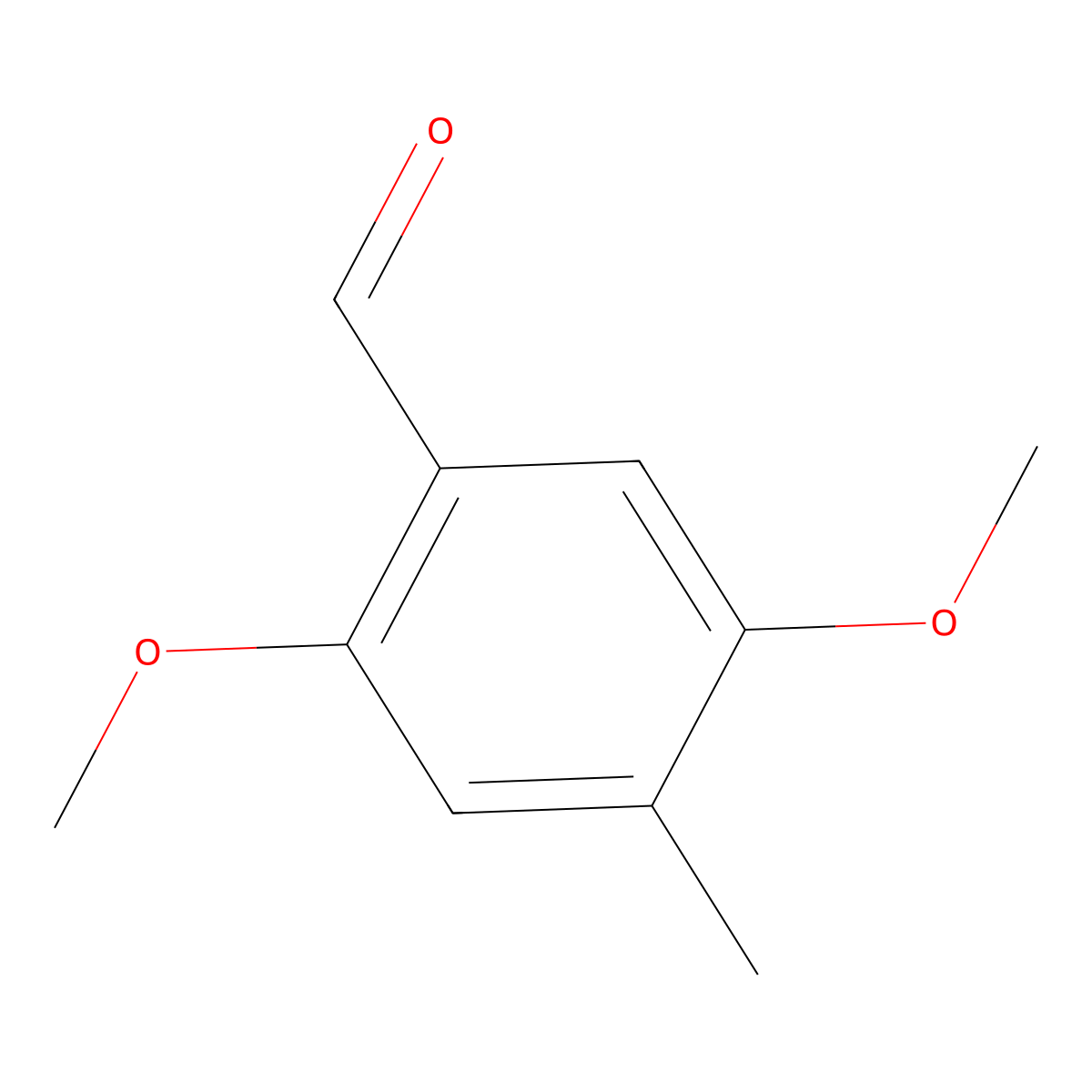 2,5-Dimethoxy-4-methylbenzaldehyde molecular structure, CAS 4925-88-6