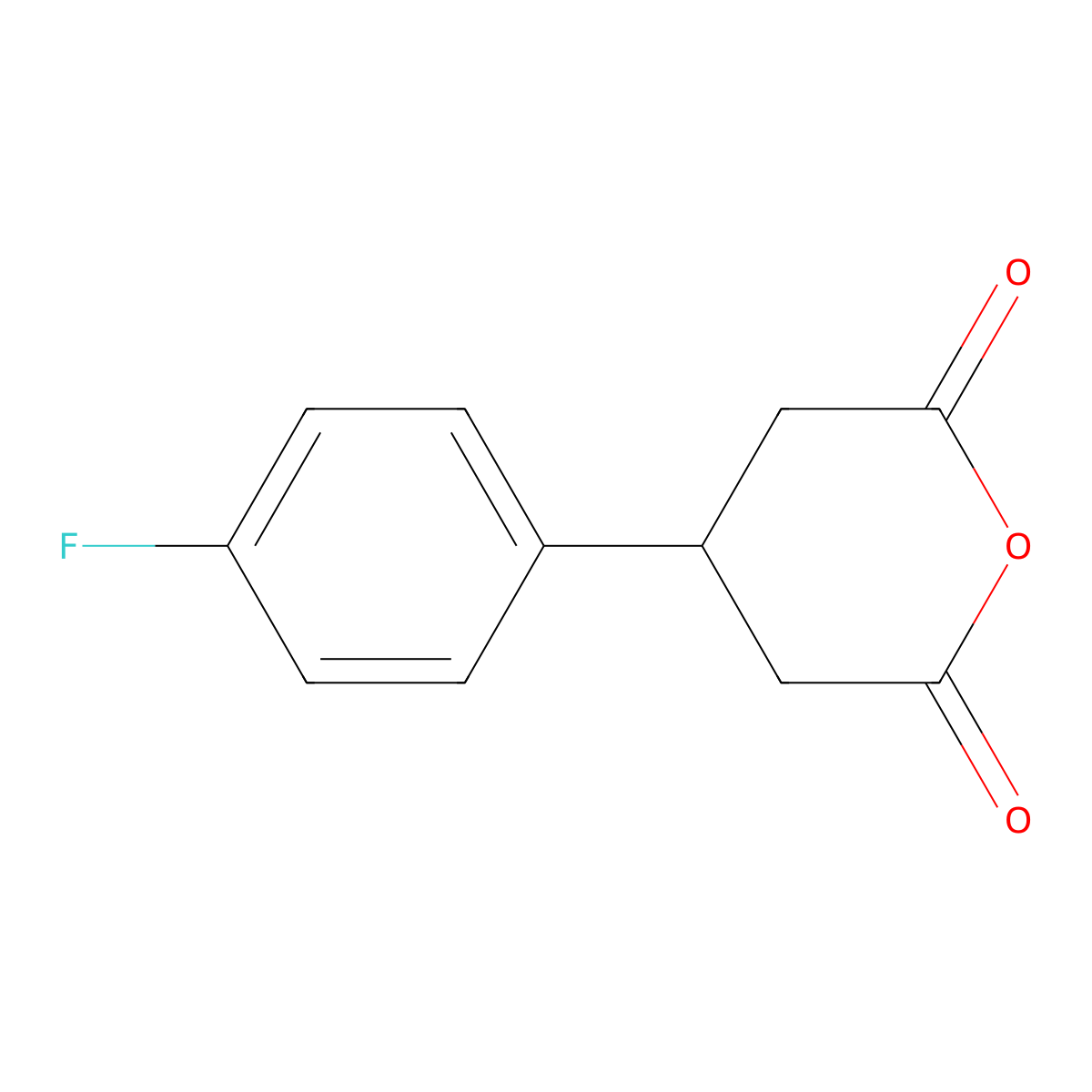 4-(4-fluorophenyl)dihydro-2H-pyran-2,6(3H)-dione molecular structure, CAS 4926-12-9