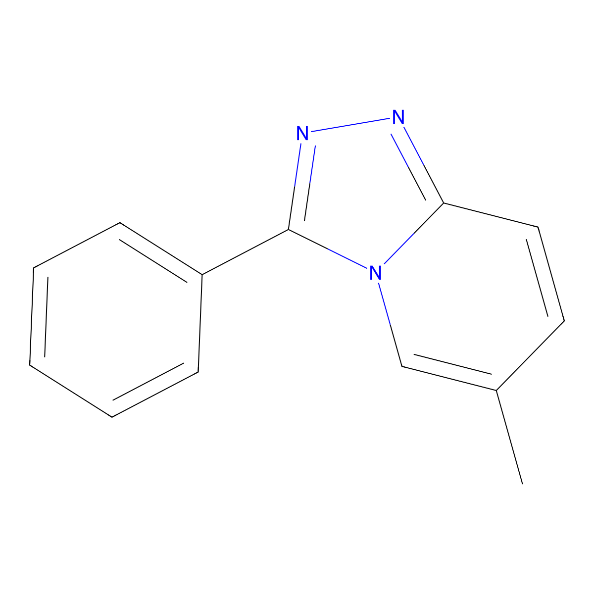 6-Methyl-3-phenyl-[1,2,4]triazolo[4,3-a]pyridine molecular structure, CAS 4926-15-2