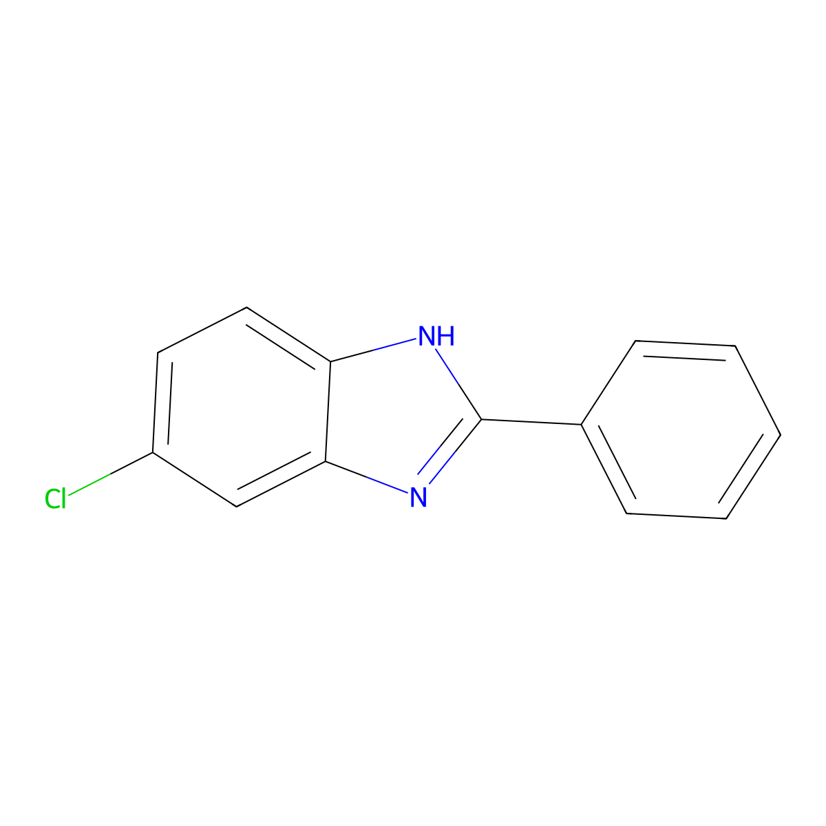 6-Chloro-2-phenyl-1H-benzimidazole molecular structure, CAS 4926-65-2