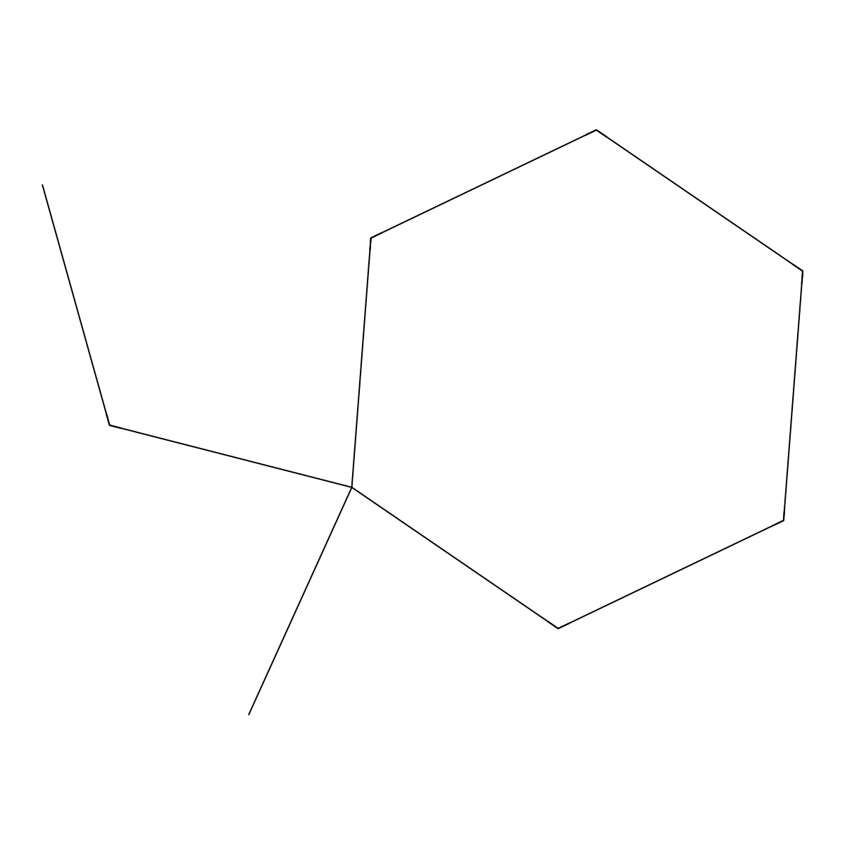 1-Methyl-1-ethylcyclohexane molecular structure, CAS 4926-90-3